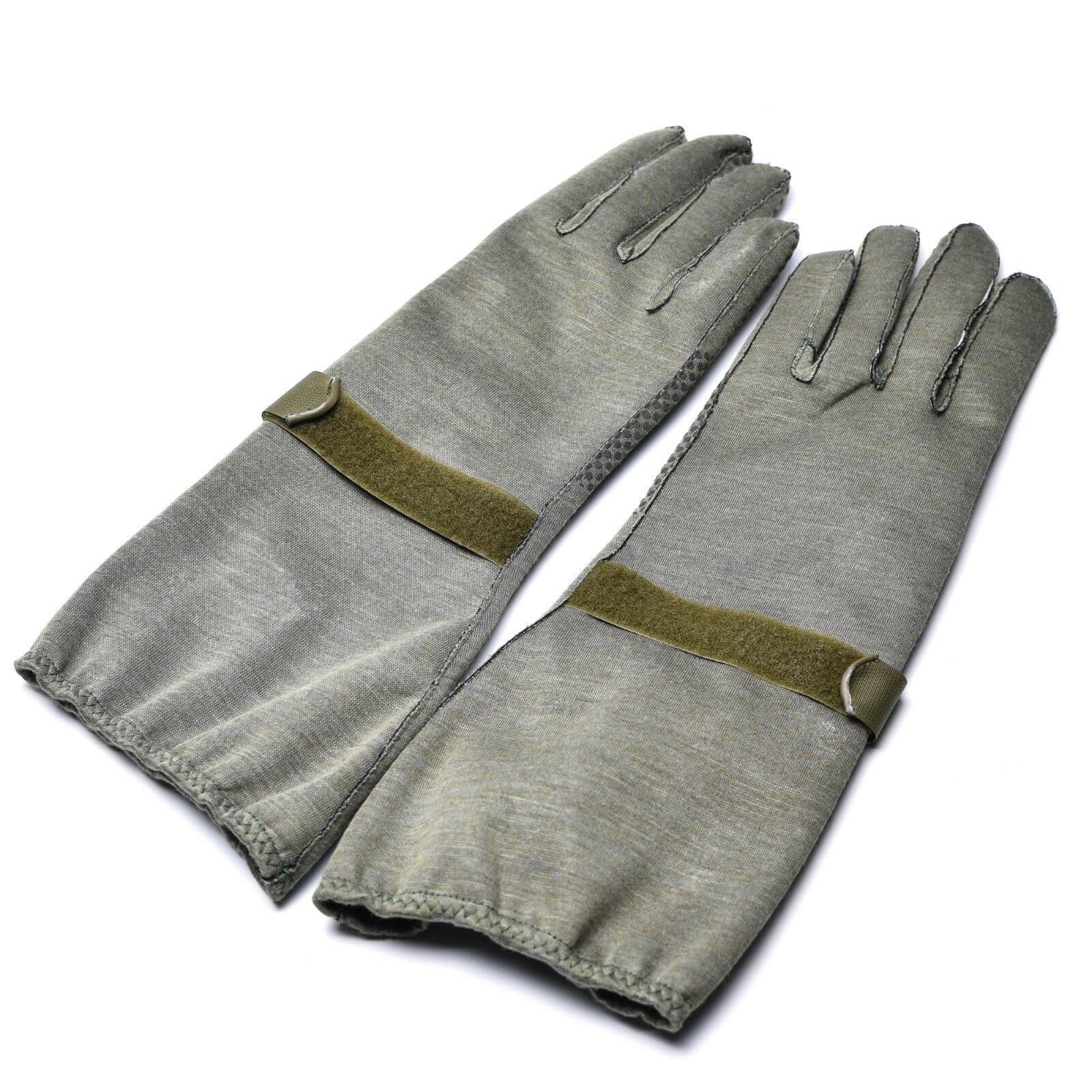 Guantes de piloto originales alemanes Nomex con agarre gris