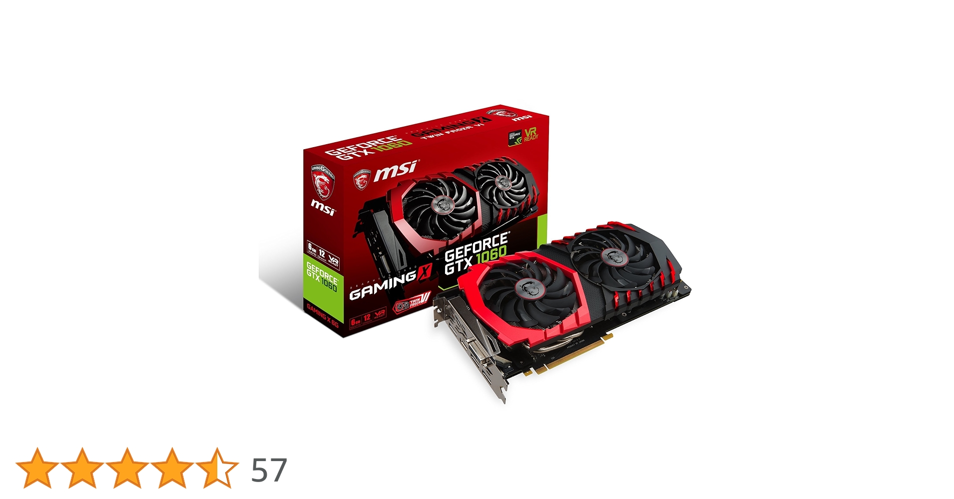Amazon | MSI GeForce GTX 1060 GAMING X 6G 『Twin Frozr VI/OC