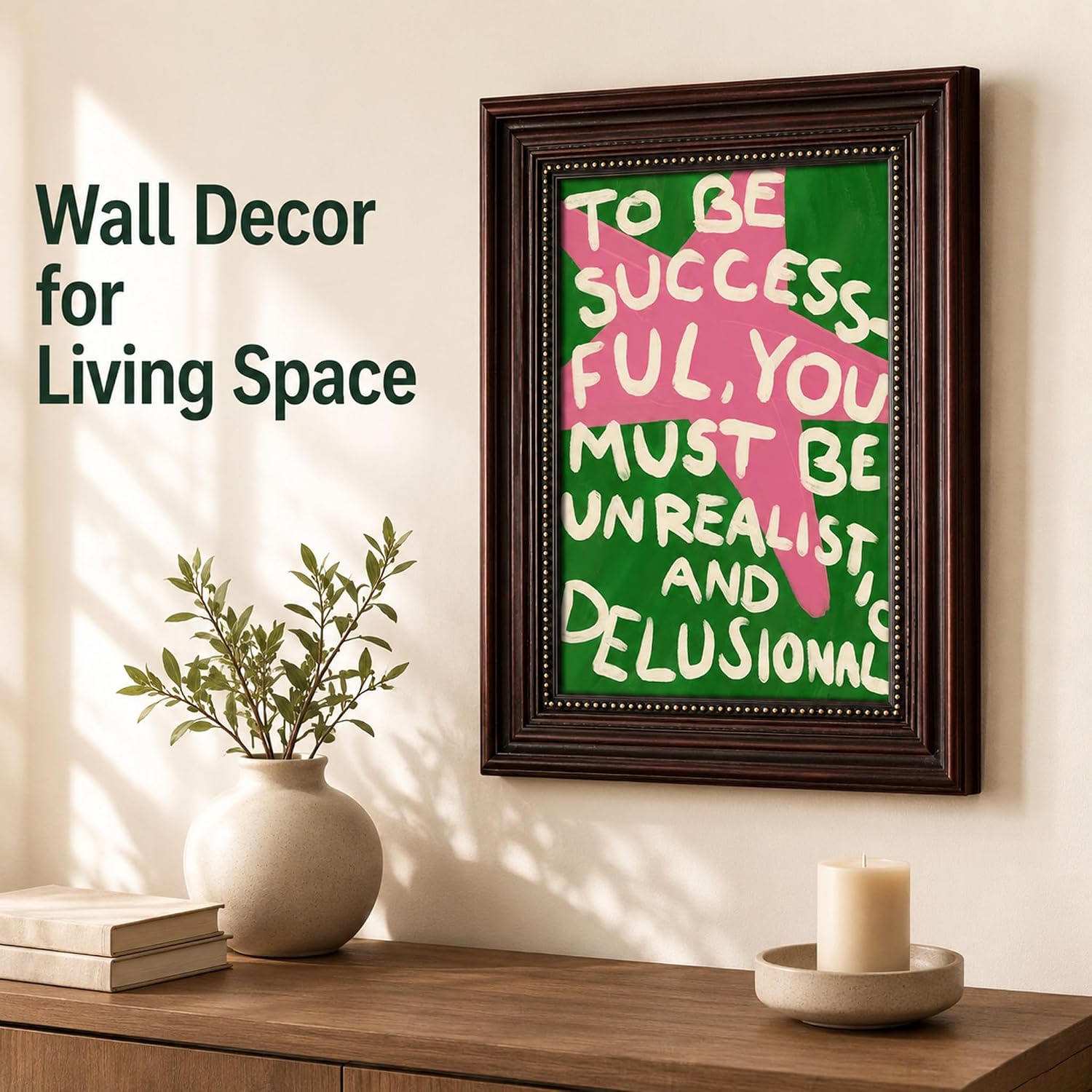 Framed Motivational Office Canvas Wall art 9x11in image 2