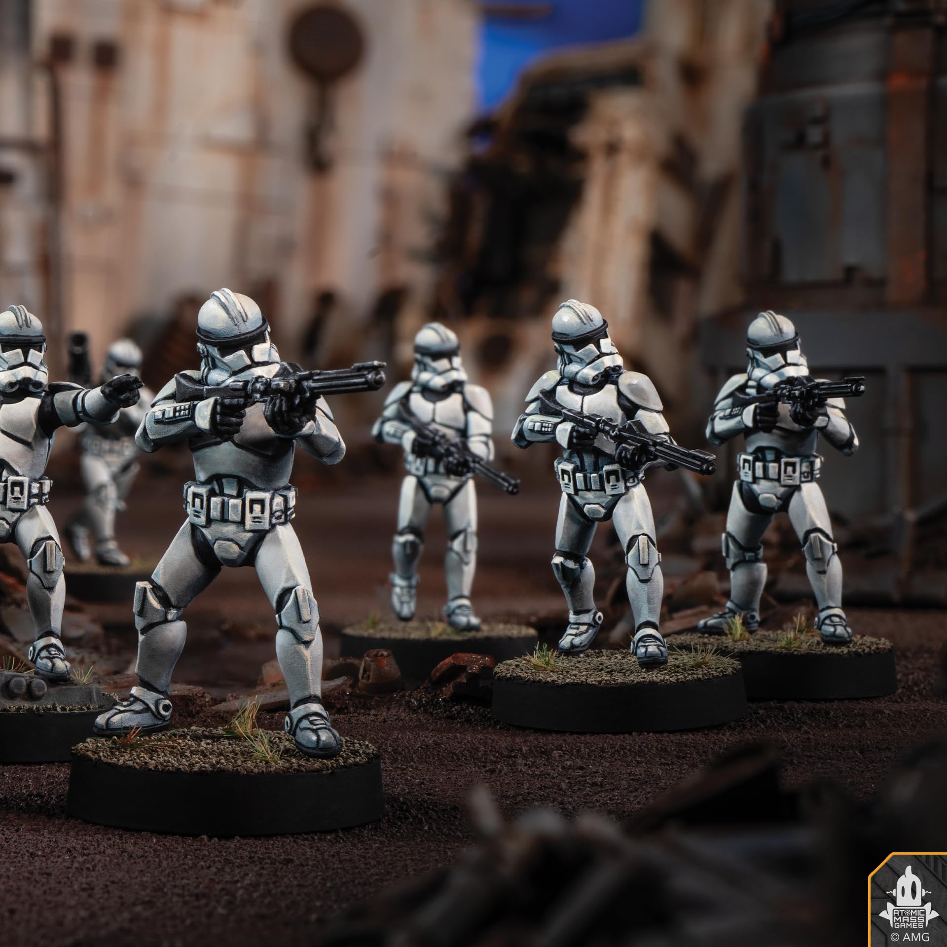 Asmodee, Star Wars : Legion - Clone Trooper Marksmen, Extension, Atomic Mass Games, Tabletop, 2 Joueurs, 14+ Ans, 120-180 Minutes, Allemand, Multilingue