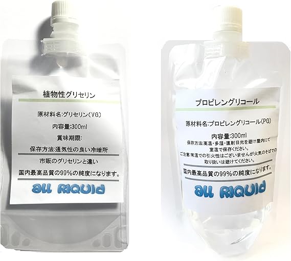 Amazon 国産 Vg Pg 単品 植物性 グリセリン プロピレングリコールセット 330ml ルーカスギター Lucas Guitar 電子たばこ用リキッド
