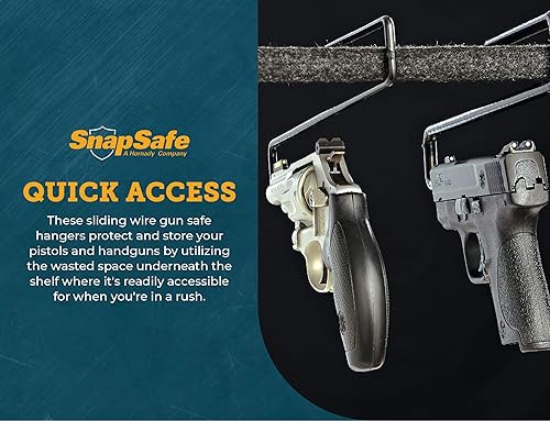 Miniatura 5 de SnapSafe Perchas de pistola recubiertas de PVC para estante