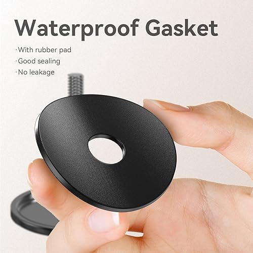 Miniatura 4 de Cubierta de orificio para fregadero, color negro, acero inoxidable de metal de 2 pulgadas, cubierta de orificio de grifo, color negro mate