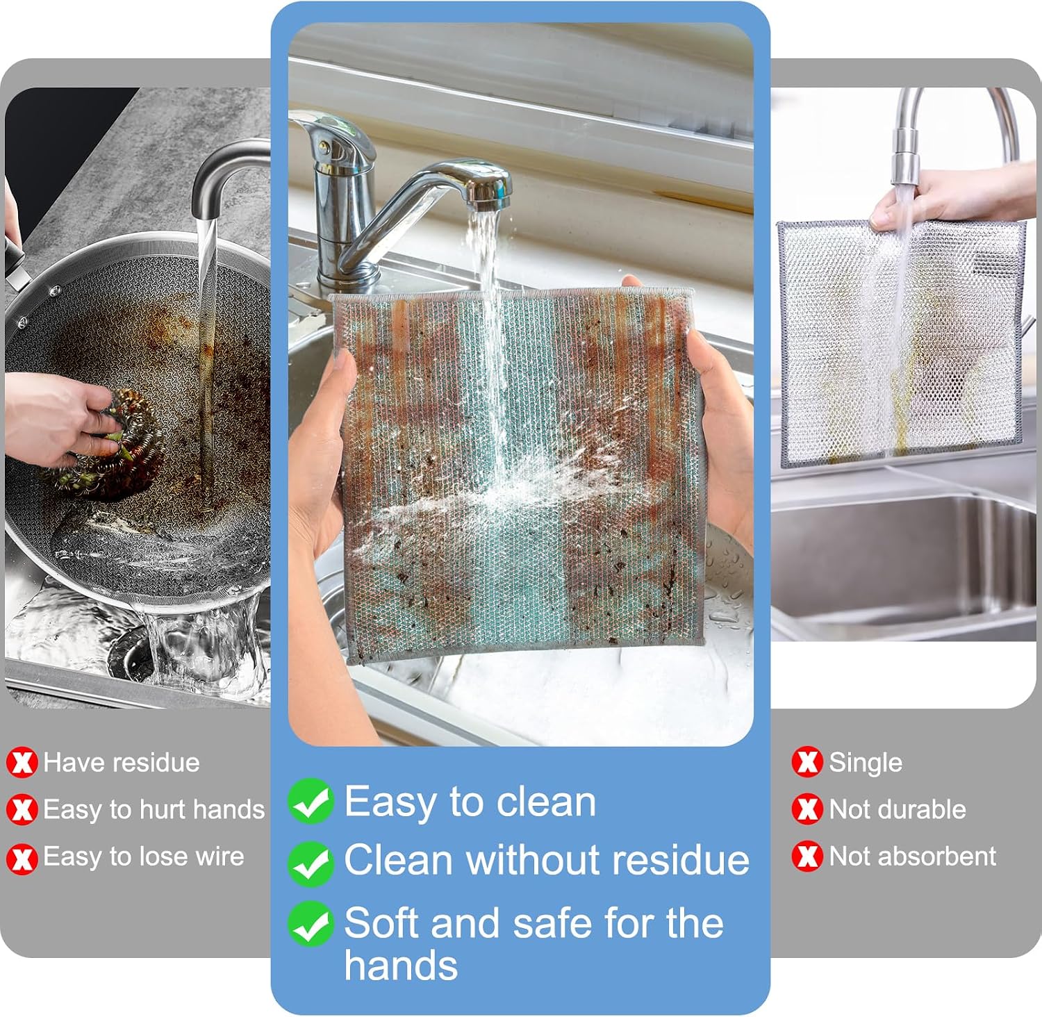 WDT Espresso Distribution Tools and 10pcs Wire Dishcloth Non-Scratch Wire Dishwashing Rag image 5