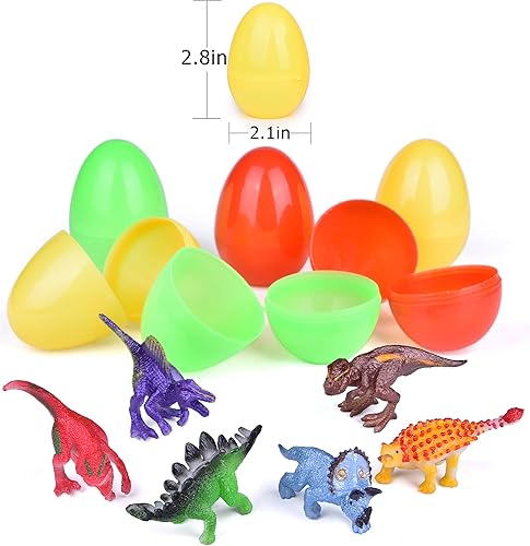 Miniatura 7 de 25 piezas de huevos de Pascua rellenos con bloques de construcción de dinosaurios juguetes para cestas de Pascua, recuerdos de fiesta temática de