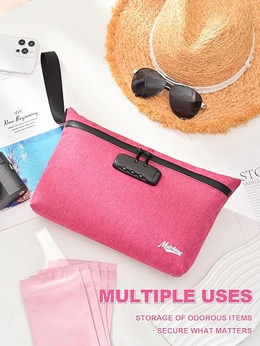 Miniatura 5 de MAICHENG Bolsa de almacenamiento con cerradura de combinación, contenedor de almacenamiento grande, bolsa de bloqueo de medicina de viaje,