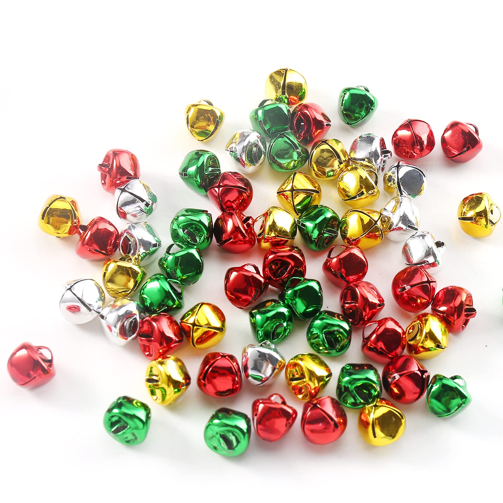 Lot De 200 Clochettes De Noël DIY - Rouge Et Vert, Environ 1.5 Cm, Décoration Sapin, Guirlandes - 9