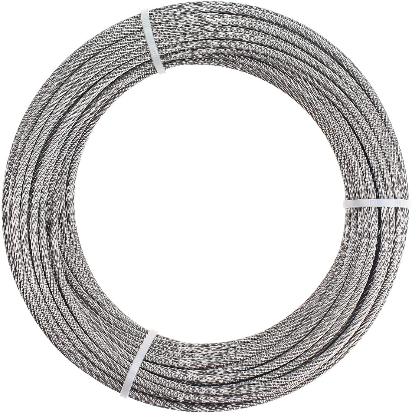 Filo di Acciaio Cavo Metallico in Acciaio Inossidabile 316 da 30 Metri 100 Piedi di stendibiancheria antiruggine 7 * 7 3 mm Filo di Acciaio