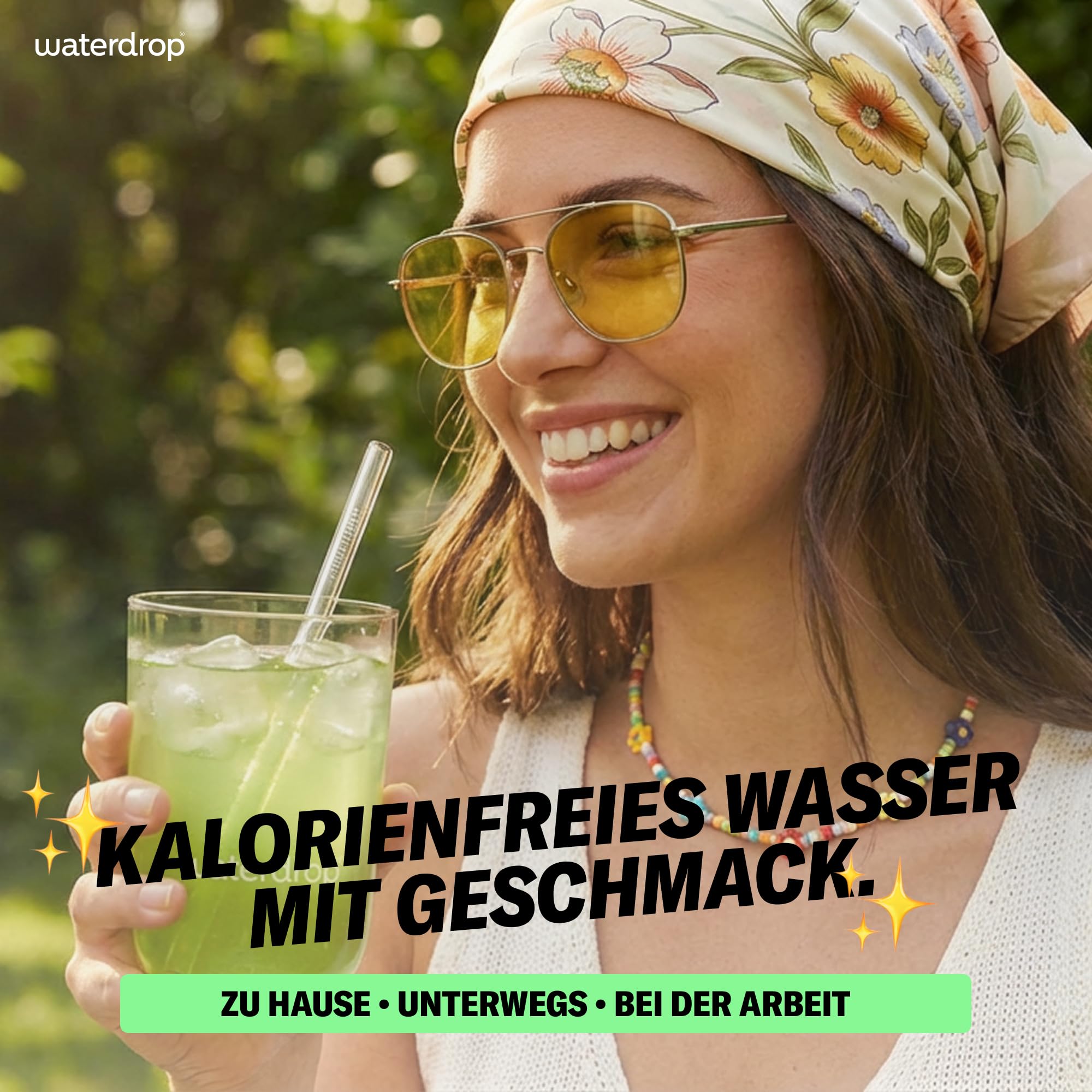 waterdrop® Apfel & Beeren Mix – 48 Waterdrop Würfel in 4 verschiedenen Sorten – Zuckerfreier Durstlöscher & Alternative zu Getränkesirup und Geschmackspulver – Flavour Drops - Microdrink Set
