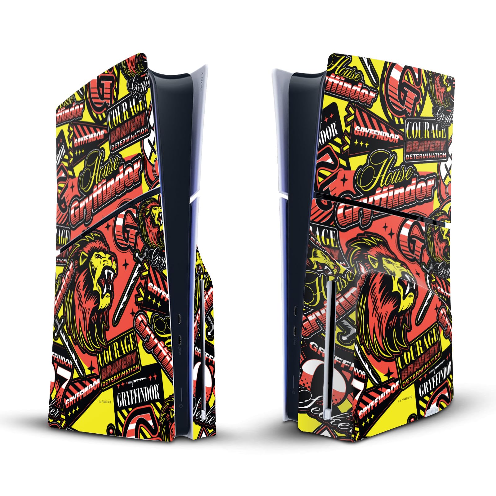 Skin PS5 Slim Disc Harry Potter Gryffindor pour Protéger des Rayures