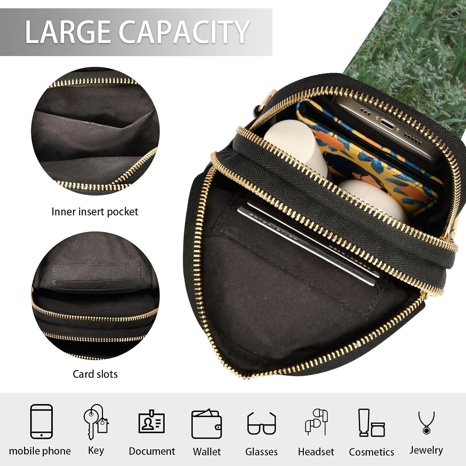Printing Small Crossbody Sling Bags Chest Bag for Women Fanny Packs Purses