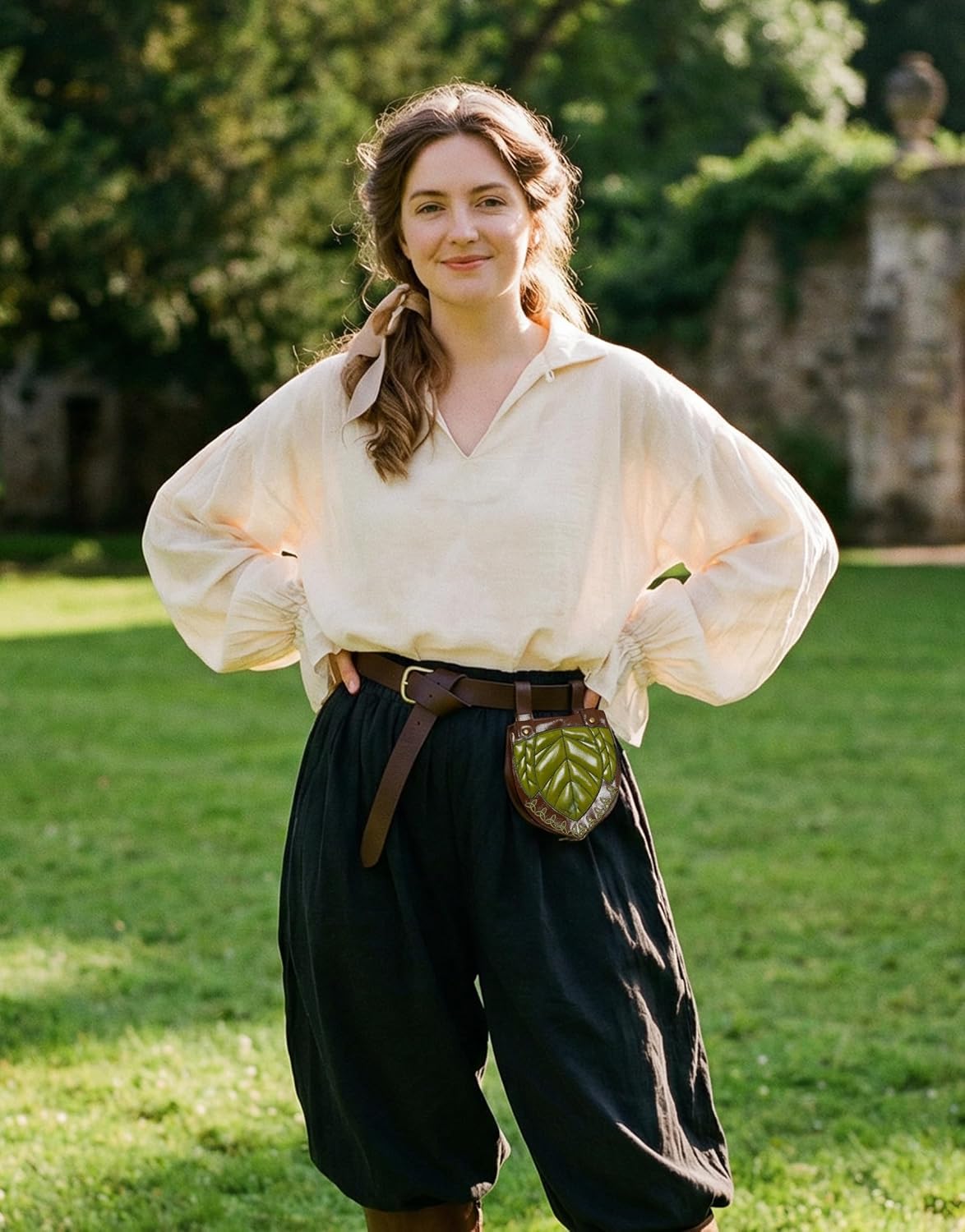 Cosplay.fm Unisex Pirate Shirt Vampire Renaissance Shirts Victorian Viking Medieval Costume Retro Shirt for Men Women - Image 3