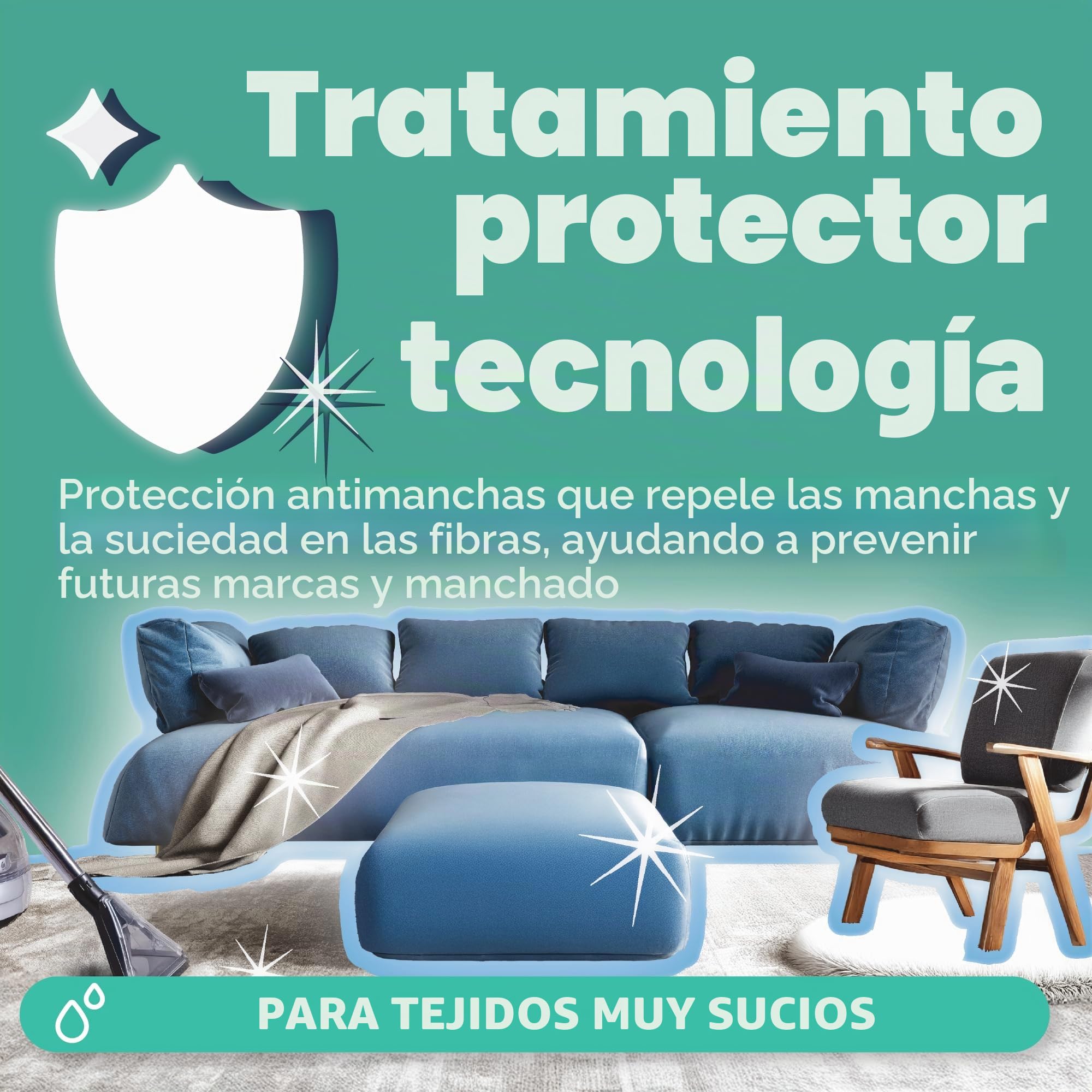 Dirtbusters - Clean & Protect - 4 en 1 Limpiador, removedor de manchas, neutralizador de olores y protector. Aroma cítrico. 5 litros