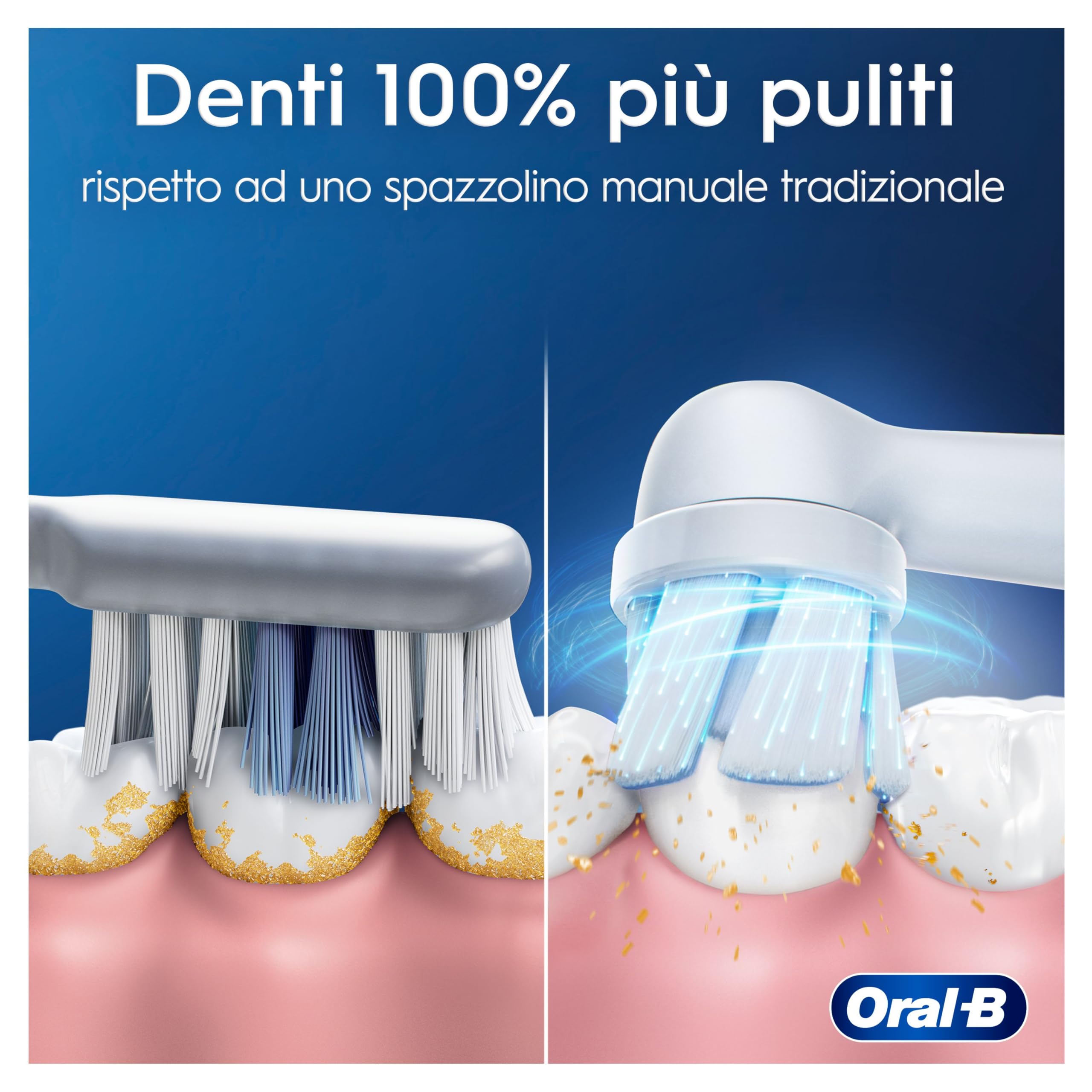 Oral-B iO 2 Spazzolino Elettrico Oral B, Nero e Verde, 1 Testina Di Ricambio, 2 Spazzolini, Delicato sulle Gengive, Efficace sulla placca, Sensore di Pressione
