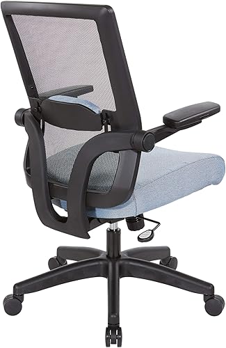 Miniatura 39 de Space Seating 867 Series - Silla de administrador ajustable con respaldo de malla transpirable, soporte lumbar y brazos abatibles acolchados,
