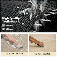 Vista 7 de Elevated Dog Bed, X-Large Cooling Cot for Large Dogs, Raised Pet Bed with Washable Mesh, Outdoor Indoor Use, Heavy Duty Steel Frame, Beige Coffee