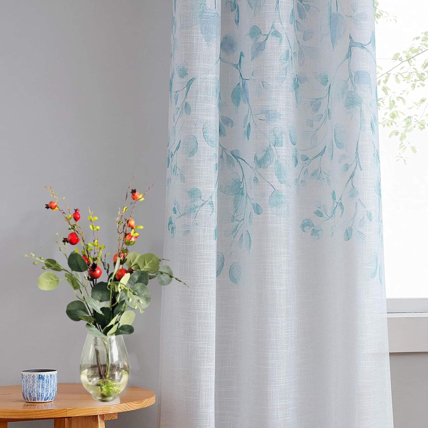 Artificial Pomegranate Eucalyptus Branch,Rosehips Greenery Plants Twig Picks Stem Bouquets for Flower Vase Art Photography Props Romantic Decoration (Pomegranate+Eucalyptus)