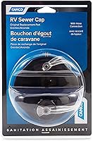 Vista 4 de Camco 39463 Tapa de Alcantarillado con Conexión de Manguera, Negro, 3/4