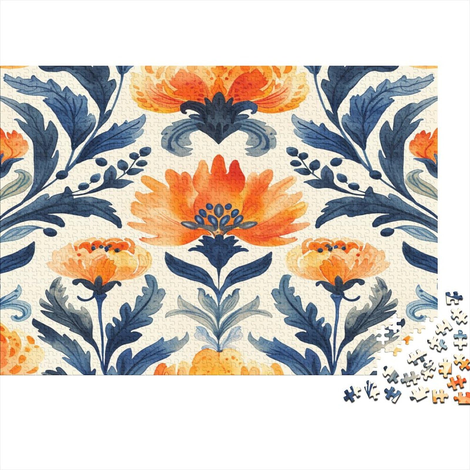 Flower Puzzles, Puzzle 1000 elementów, Puzzle dla dorosłych, Puzzle - Wysokiej jakości nadruk 1000 sztuk (75 x 50 cm)