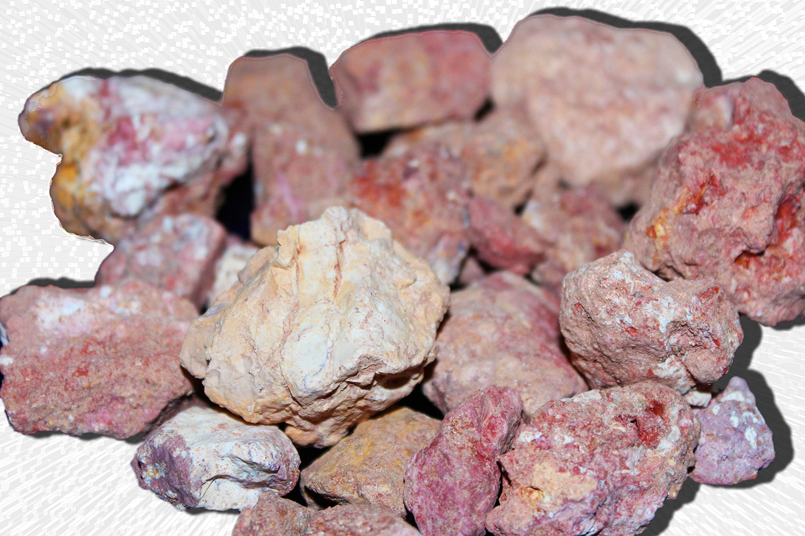 Pink & red Kaolin Clay Dirt Chunks. Earthy goodies Crunchy Edible Kaolin Clay Dirt