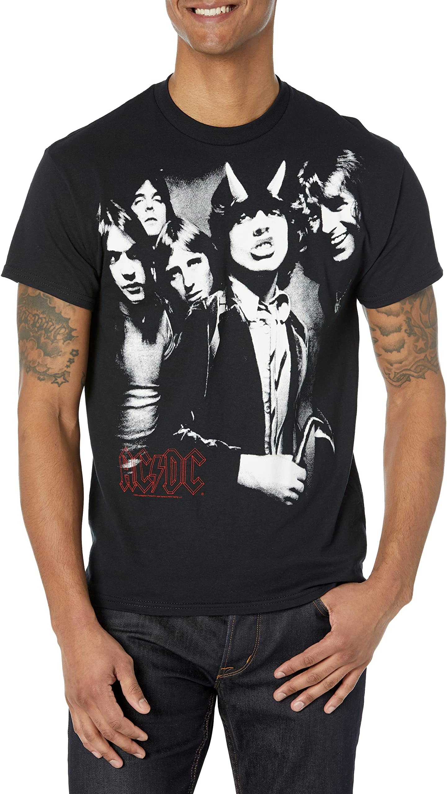 mens Ac/Dc Highway Group Short Sleeve T-shirt Ac/Dc Highway Group Short Sleeve T-shirt