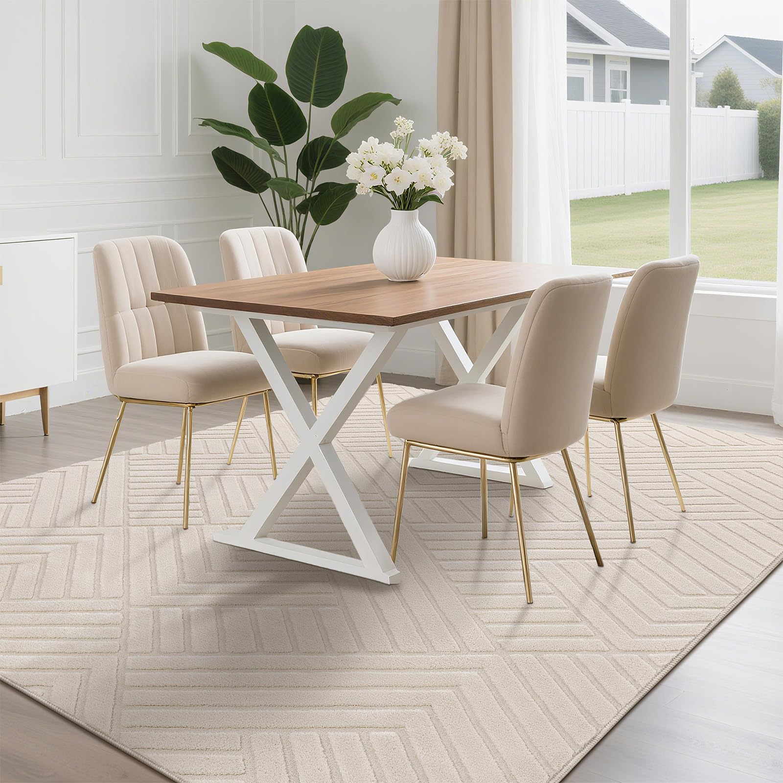 Enyhom Alfombra Salon Grande 200 x 300 cm, Efecto 3D Pelo Corto Alfombra Dormitorio Habitacion Lavable Antideslizante Moderna Tapete Sala Geométrico Tapete Quarto para Comedor, Habitación Infantil
