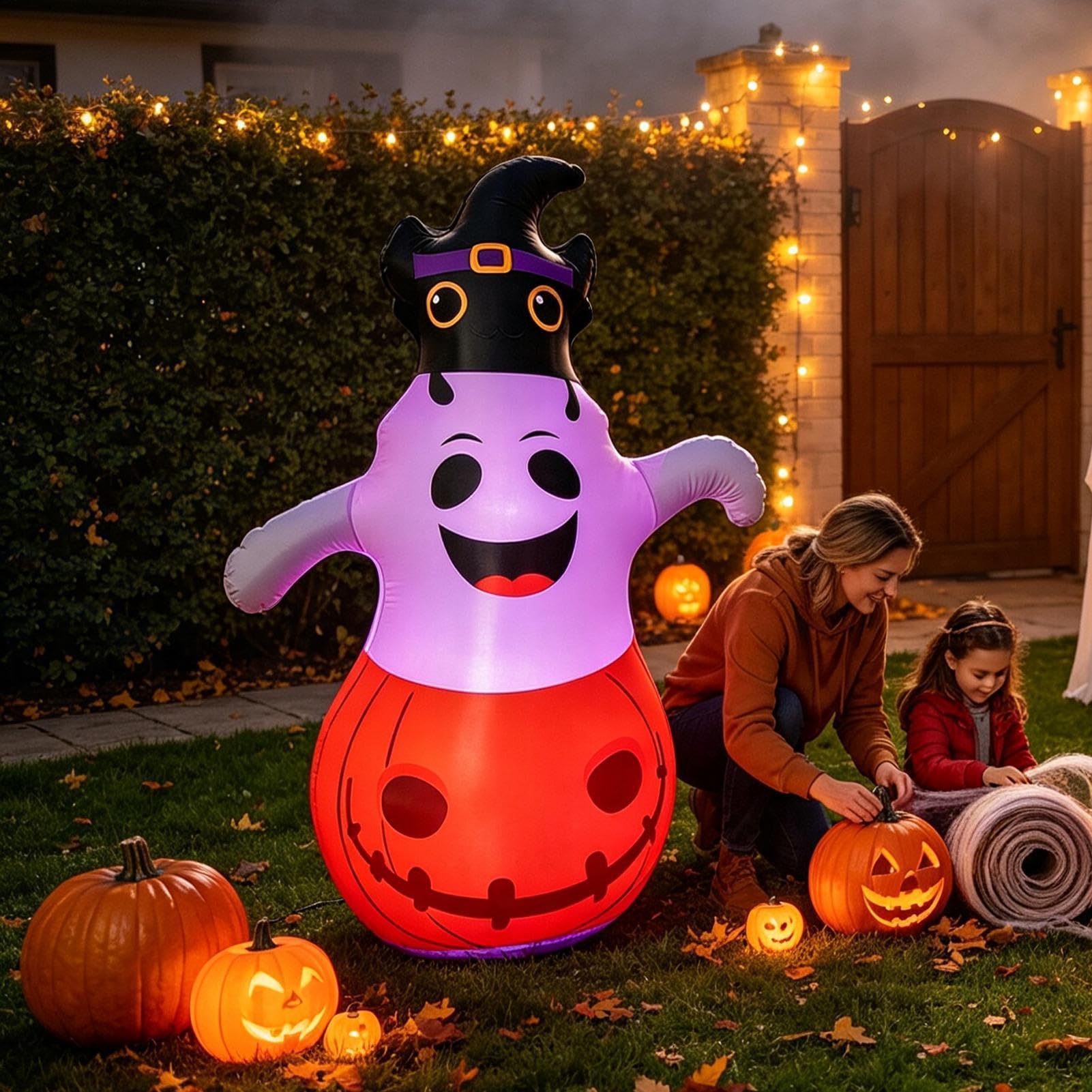 Hinchables De Halloween Hinchables Tumbler de Calabaza y Fantasma para