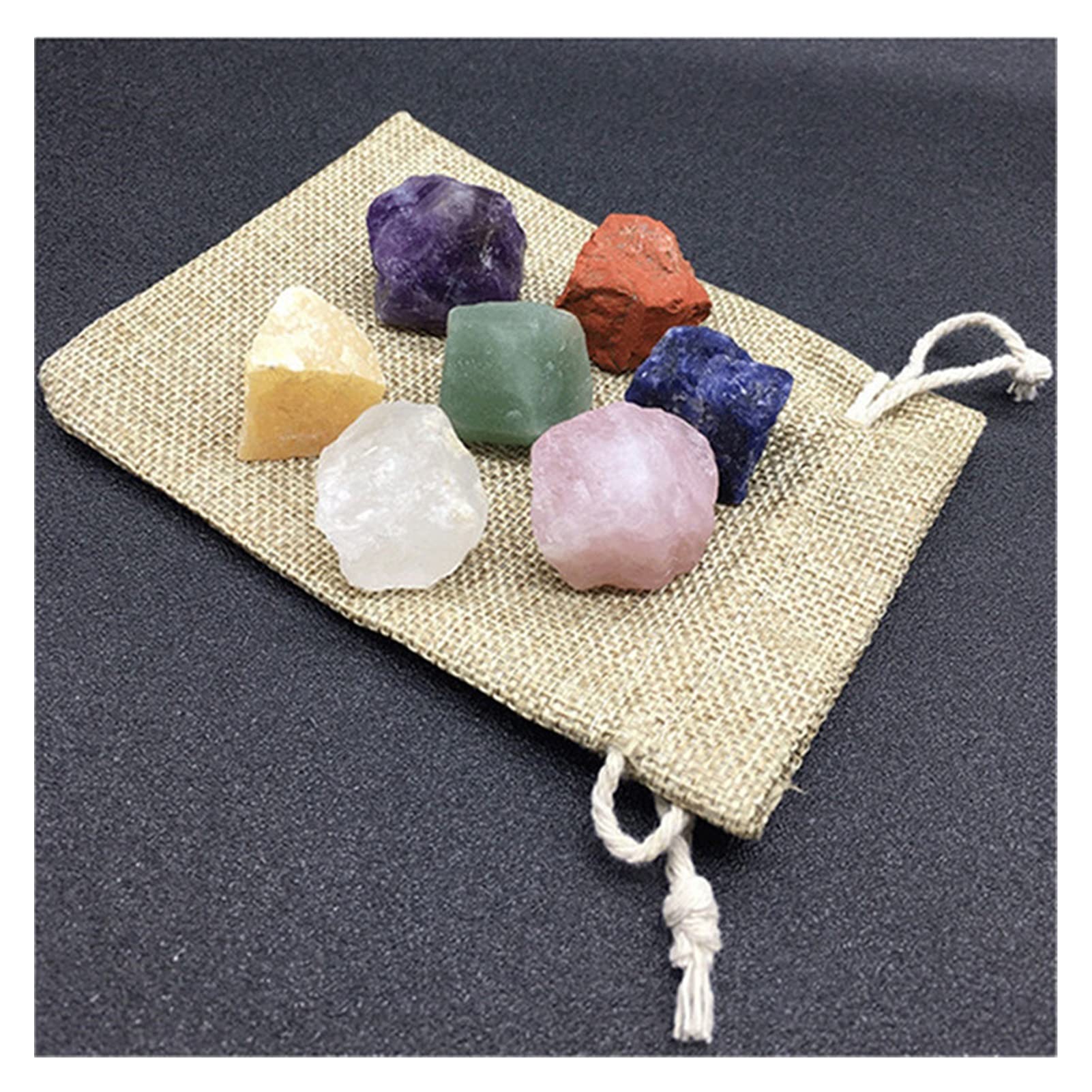 7 Chakra Pierres Cristal Cadeau Idéal Coffret Minéraux Colorés