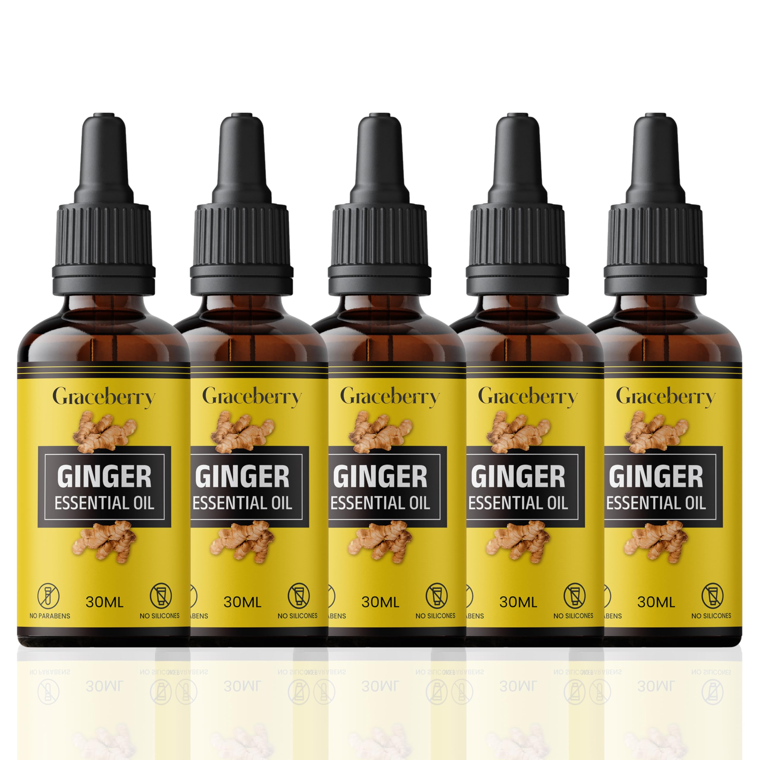 Graceberry Fat Loss Oil - 100% Natural Ingredients for Effective Results - Natural Belly Drainage Ginger Oil Essential Relax Massage Oil, Maintain Belly and Waist Perfect Shape (Pack of 5) (B0CVRMGD15) Amazon Price History, Amazon Price Tracker