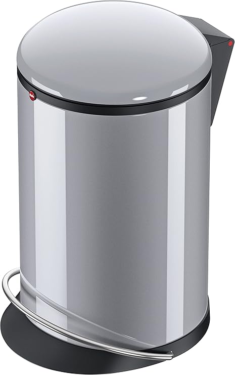 Hailo Harmony M Mulleimer 12 Liter Soft Close Deckel Absenkautomatik Stahlblech Breite Metall Fussreling Mullbeutel Klemmringsystem Tragegriff Mulleimer Rund Made In De Silber Amazon De Kuche Haushalt