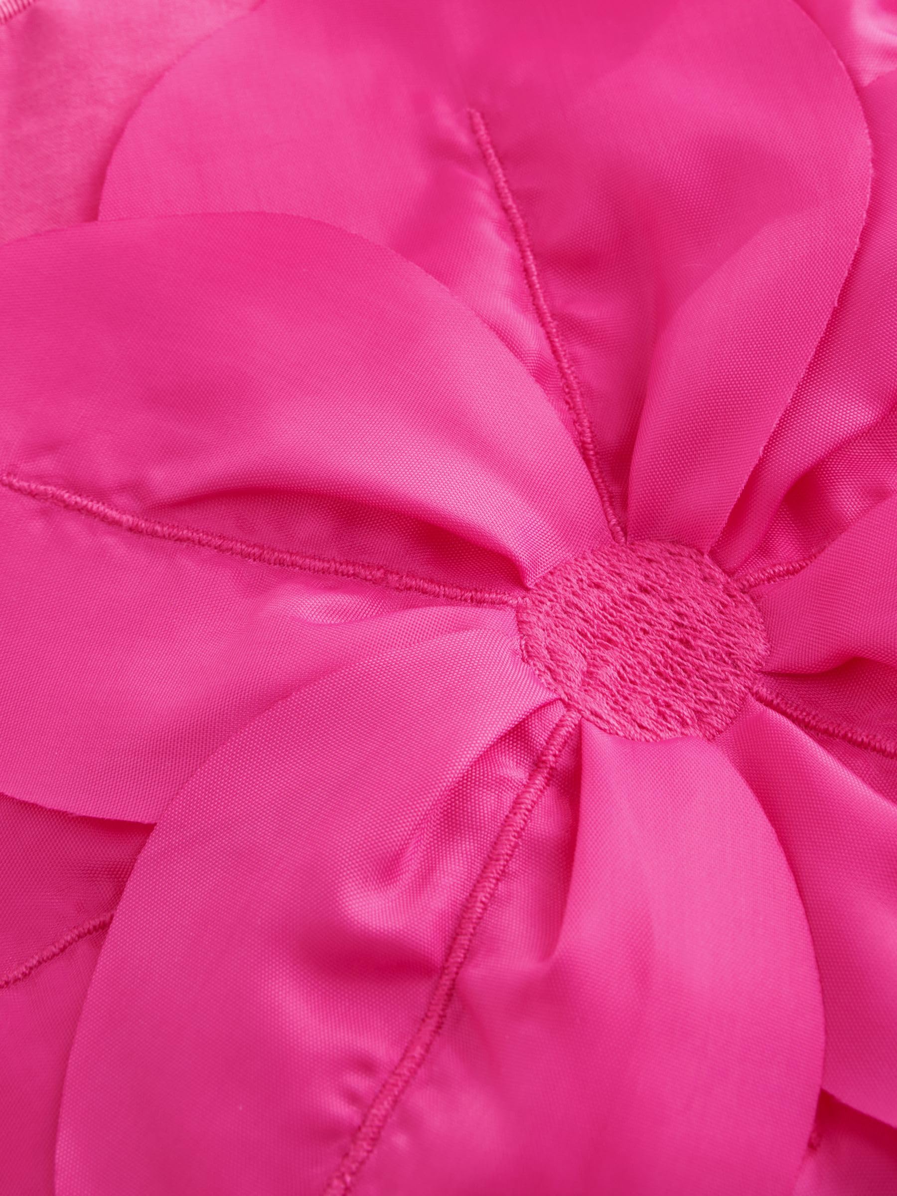Niñas Conjunto de 2 piezas de top rosa con flores en 3D en un hombro y pantalones cortos