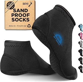 BPS Aqua Series 3mm Neoprene Water Socks for Sand, Beach, Soccer, Volleyball, Wetsuit Booties