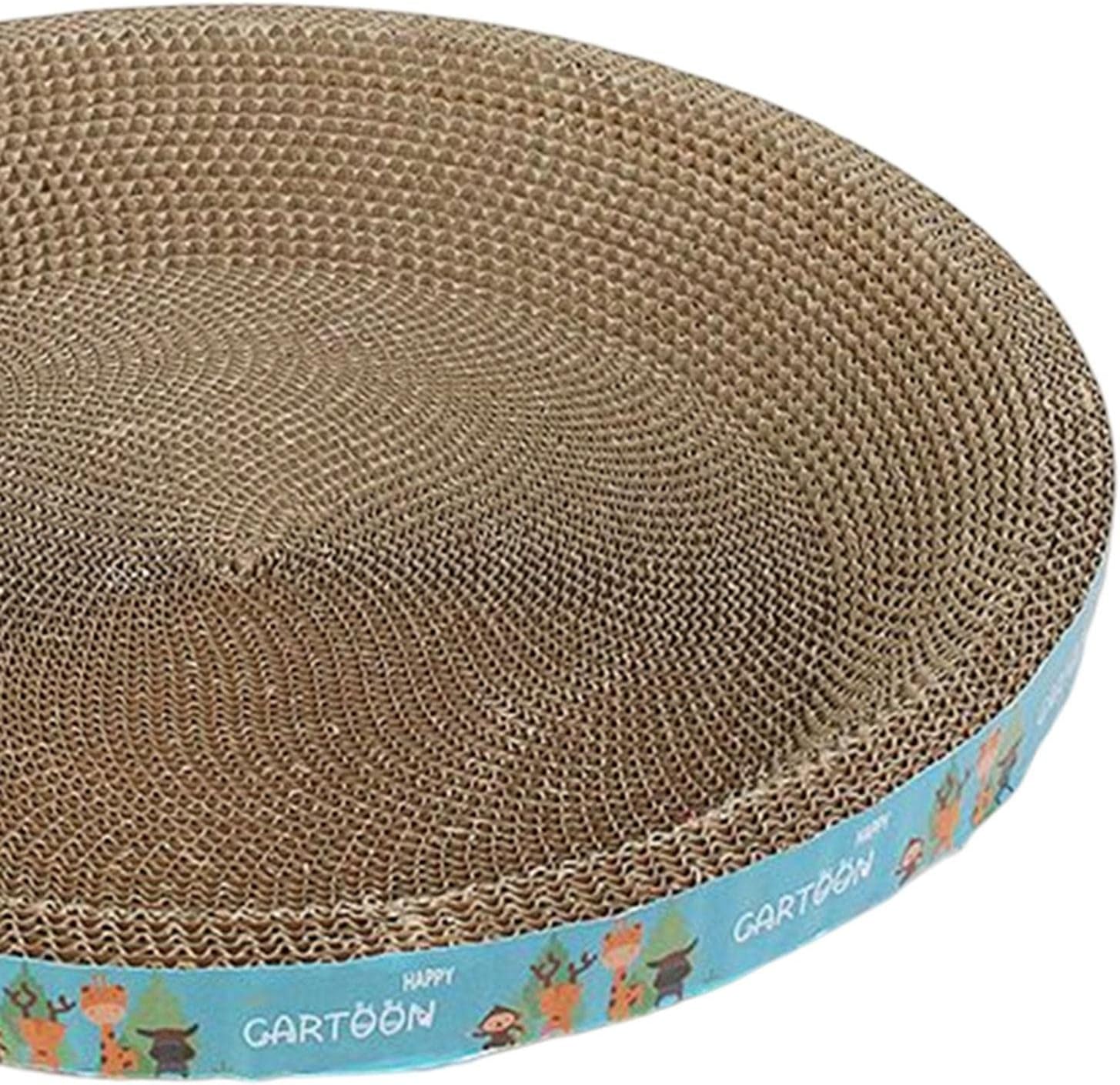 Cats Scratcher Cardboard Cat Scratcher Bed Couch Lounge Training Toy Cardboard Cat Bed Corrugated Scratch Pad for Carpets Protect Furniture, Round Giraffe 43cm