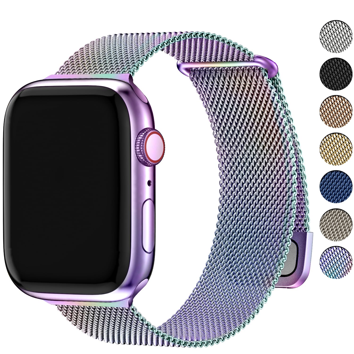Fullmosa Compatible with Apple Watch Strap 49mm 46mm 45mm 44mm 42mm 41mm 40mm 38mm Women Men, Milanese Loop Apple Watch Band Ultra 3/2/1 SE3/2/1 iwatch Series 11 10 9 8 7 6 5 4 3 2 1