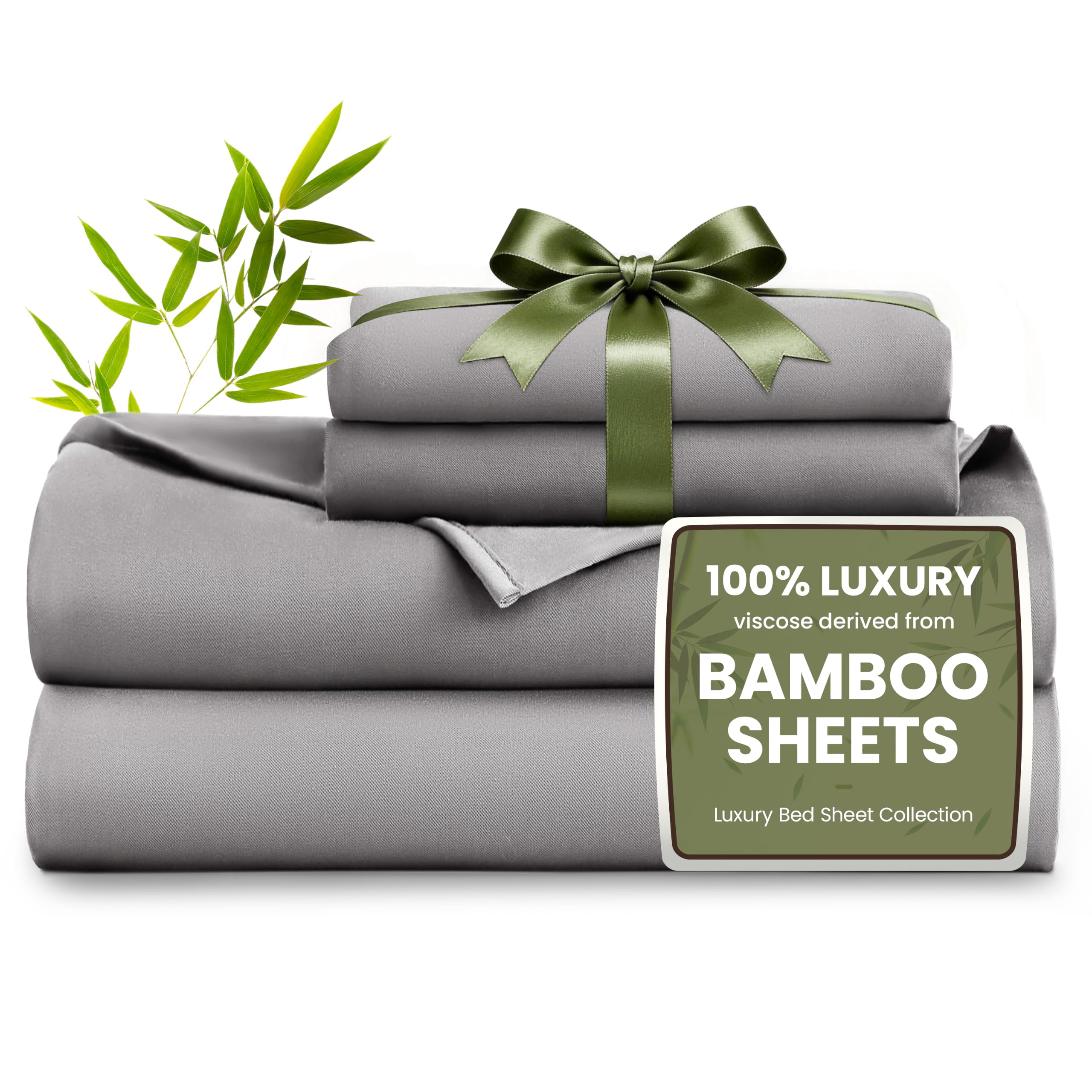 Love's cabin 100% Rayon Derived from Bamboo, King Size Sheet Set, 6 Pieces