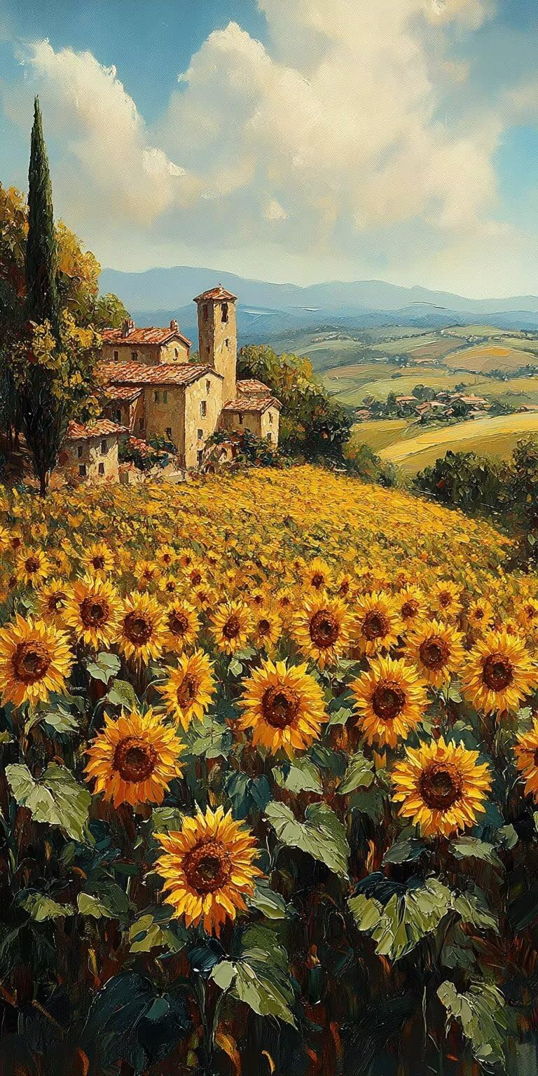 Dipingere con i Numeri Adulti GirosoliVista, 60x120cm, k-413