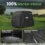 10L0L Universal 2-4/4+2 Passengers Golf Cart Cover for Yamaha, EZGO, Club Car, Waterproof Sunproof and Durable
