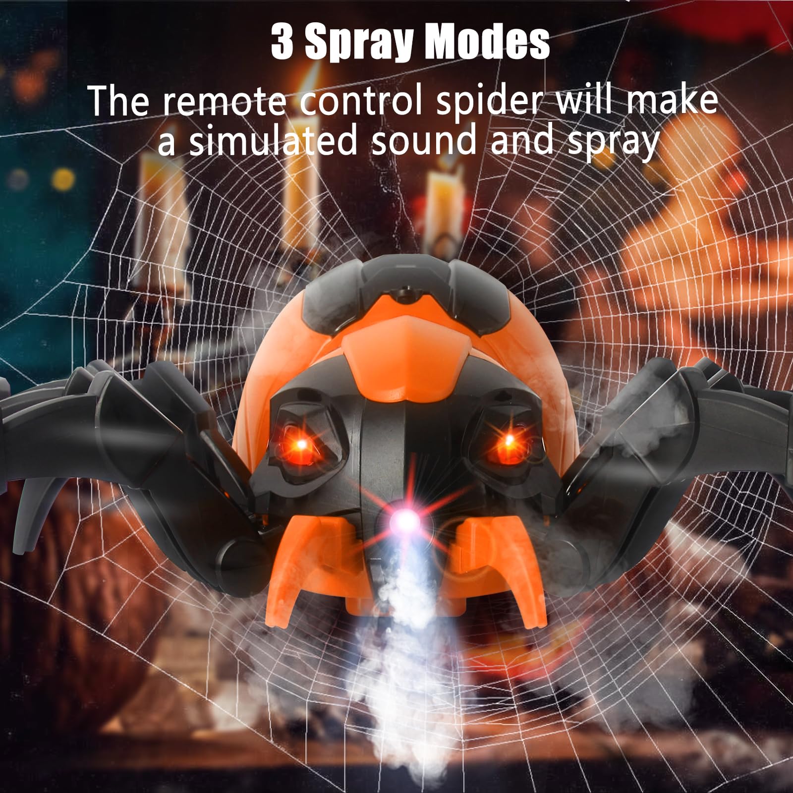 Jouet Enfant 3 Ans Araignée Télécommandée Sumsync - Jouet RC Avec Lumières LED, Musique, Pour Halloween, Anniversaire, Enfants Cadeau Anniversaire Garçon Fille