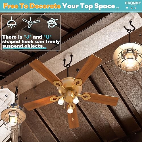 Miniatura 6 de EROMMY - Kiosco de techo rígido de 12 x 16 pies, kiosco de techo doble de acero galvanizado con marco de aluminio, permanente, de metal, para