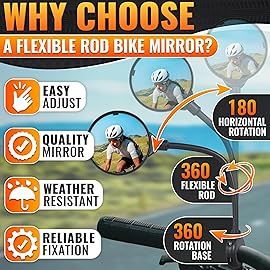 Bike Mirror Handlebar Mount - Bicycle Mirrors For Handlebars Bike Rear View Mirror For Bicycle Mirror For Bike - Mirrors For Handlebars Bike Gear