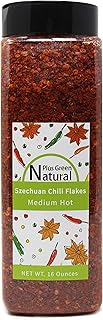 Authentic Sichuan Chili Flakes 1LB 16 Ounces, Medium Hot, Szechuan Crushed Red Pepper Flakes Powder Bulk, Spice Seasoning ...