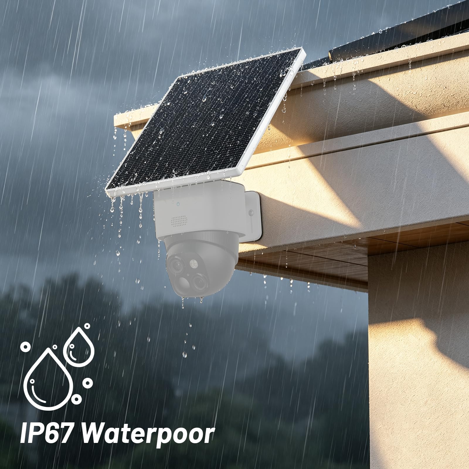 Panneau solaire 5 W pour Eufy Security SoloCam S340, sortie plus élevée de remplacement pour panneau solaire original de 2 W, alimente en continu votre appareil photo S340, étanchéité IP65 (caméra non