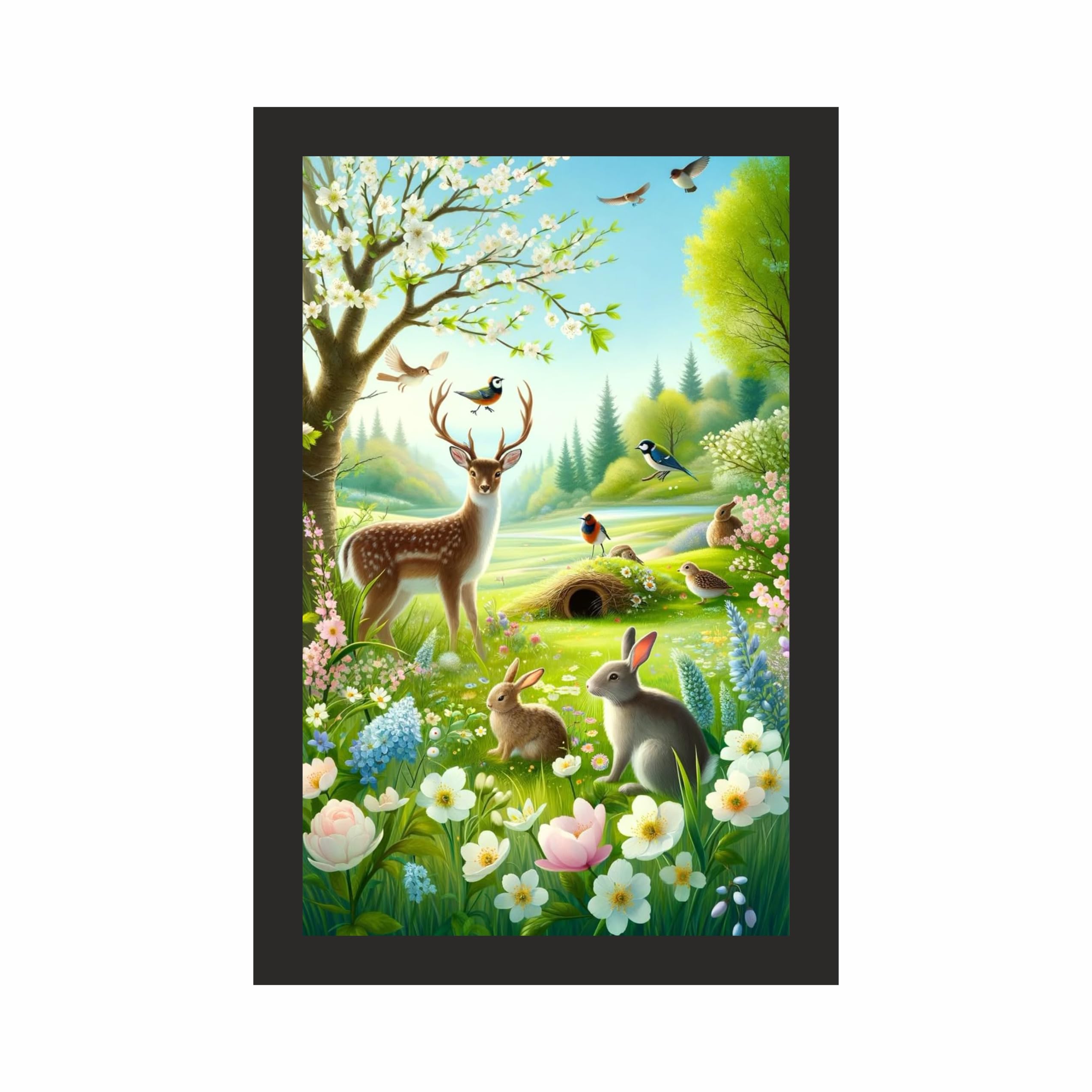 Forest Wildlife Nature Wall Art Frame 12x18 Inch – view 3