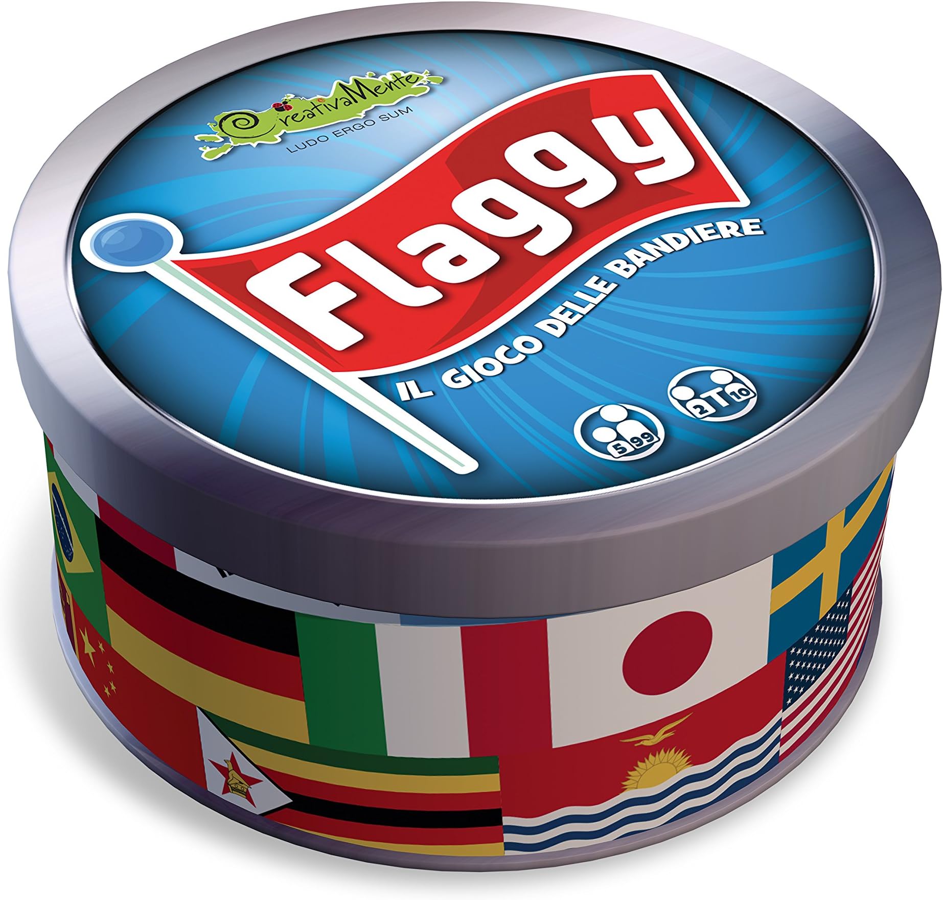 CreativaMente - Flaggy, the Game of Flags, from 5 to 99 years - 541 (Italian Version)