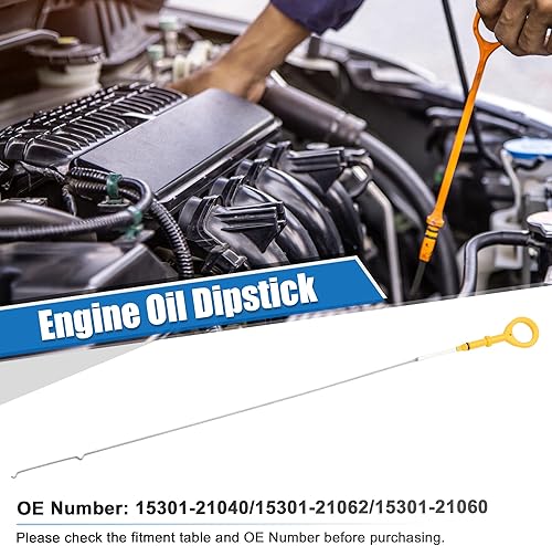 Miniatura 2 de X AUTOHAUX Varilla de medición de aceite de motor de nivel de líquido de aceite de motor para Toyota Yaris L LE SE 1.5L L4 - Gas 2013-2018