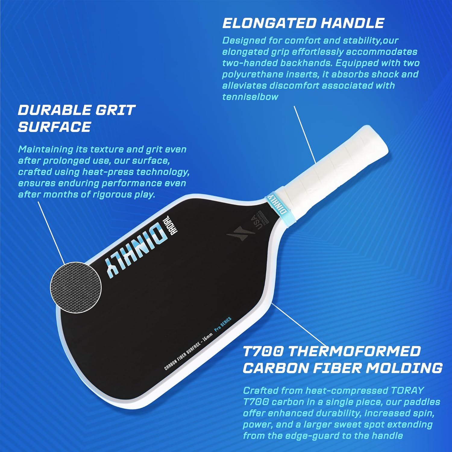 Pickleball Paddles Set of 2/4- USAPA Approved Graphite/Fiberglass Pickleball Racket, 2 Pickleball Rackets, 4 Balls and 1 Portable Carry Bag, Aesthetic Pickle Ball Set for Men Women Beginners