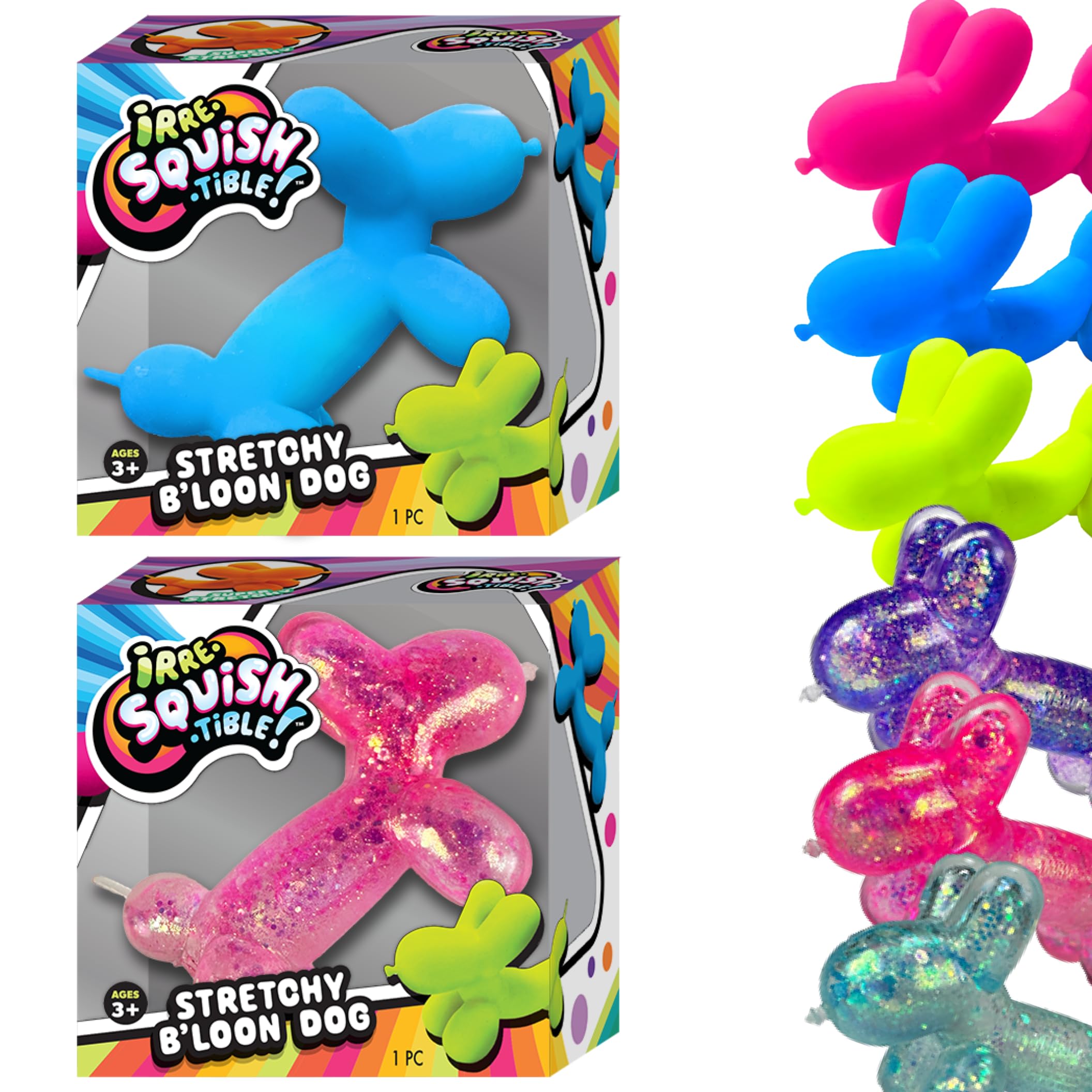 it-dogs ヒヨコのカラフルチュチュ　Ｓ JA-RU Stretchy Balloon Dog Toy (2 Units Assorted) Irresistible