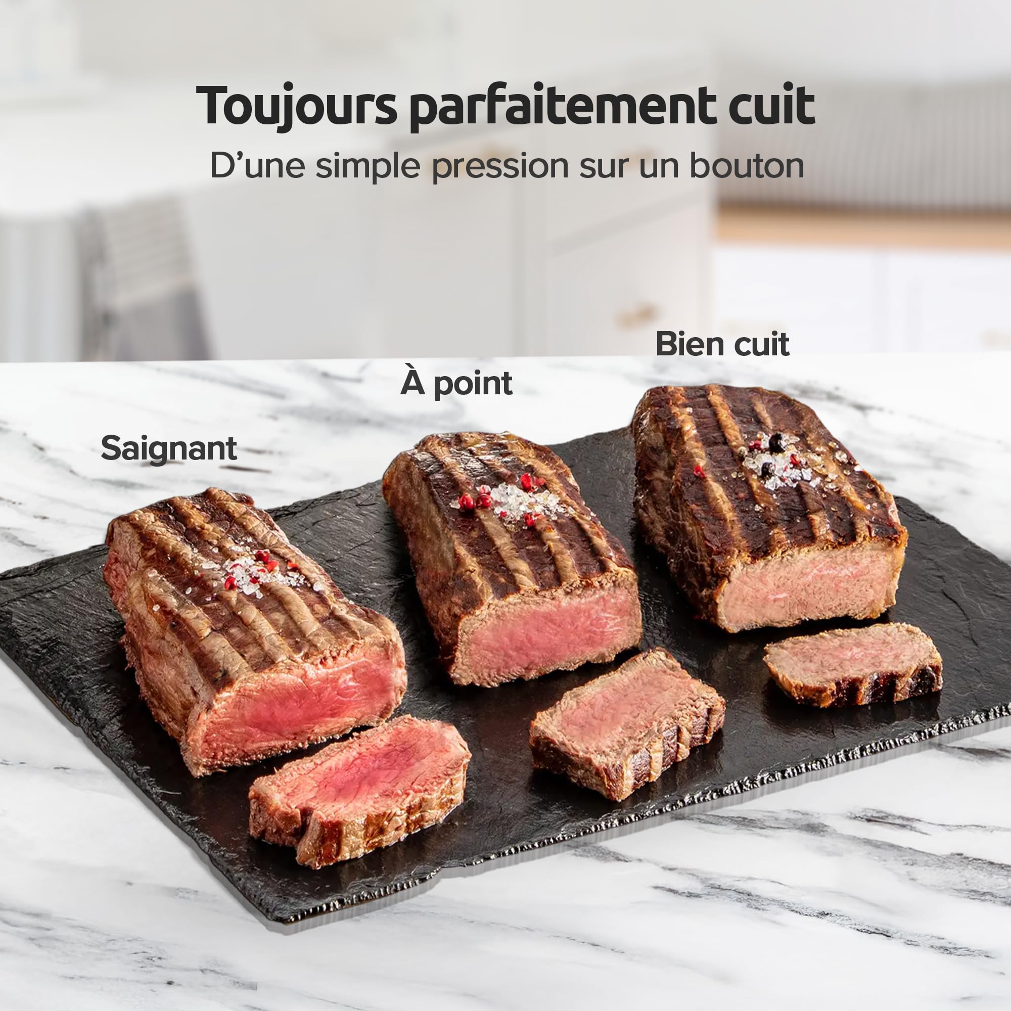 Olvy Grill de Contact 2000W Écran Tactile Sans PFAS 5 Programmes Automatiques Ouverture 180° Plaques Amovibles Antiadhésives Thermostat Minuteur Panini Croque Monsieur Steak