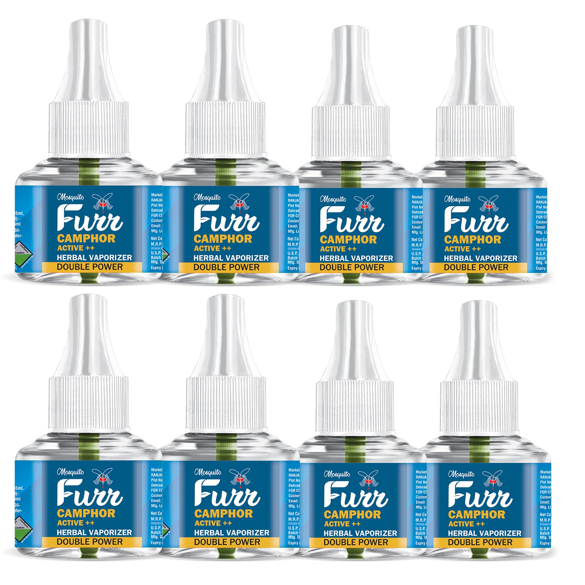 Camphor Active++ Liquid Vapouriser Double Power Mosquito Repellent Vaporiser Refill No Kerosene Oil Poison Free Non- Toxic Chemical-Free (45ml,Pack of 8)-image-43