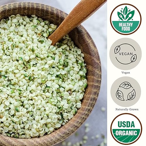 Miniatura 3 de Be Still Farms - Semillas de cáñamo orgánicas a granel de 2.8 libras, semillas de cáñamo sin cáscara cruda por Be Still Farms - USDA Organic